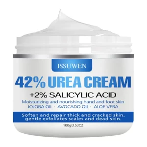 42% Urea Cream Cream + Salicylic Acid 2% +Jojoba Oil + Aloe Vera + Hyaluronic Acid + Shea Butter + Aloe Vera + Camellia Seed Oil 100G